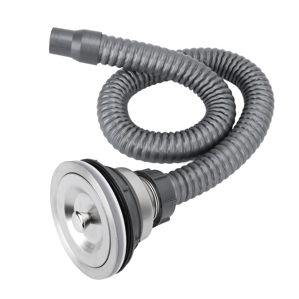 Bathtub Drain Stopper Strainer Stainless Steel Large Size Hair Catcher Drain Strainer Set with Tube