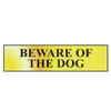 Scan Beware Of The Dog - Polished Brass Effect 200 X 50mm