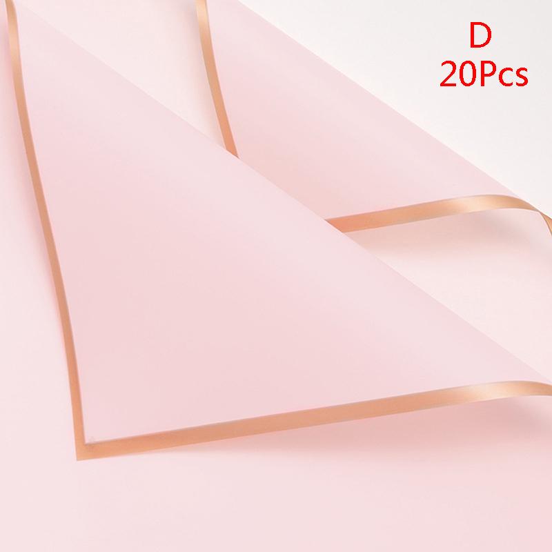 Водонепроницаемая крафт-бумага с золотым краем, оберточная бумага для букета цветов, упаковка флориста