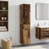 Wall Mounted Bathroom Cabinet Reclaimed Wood Look 33 x 34.5 x 160 cm