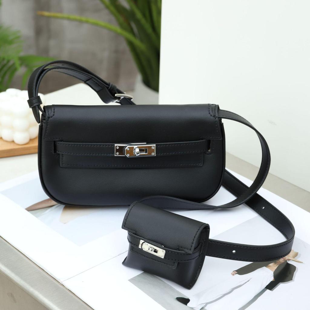 Женская сумка-мессенджер Twin Dumpling из натуральной кожи высшего качества: Модная сумка-седло, универсальная сумка через плечо, нагрудная и поясная сумка