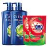 Clear Men Шампунь против перхоти Свежий контроль жирности и OMO Набор для стирки