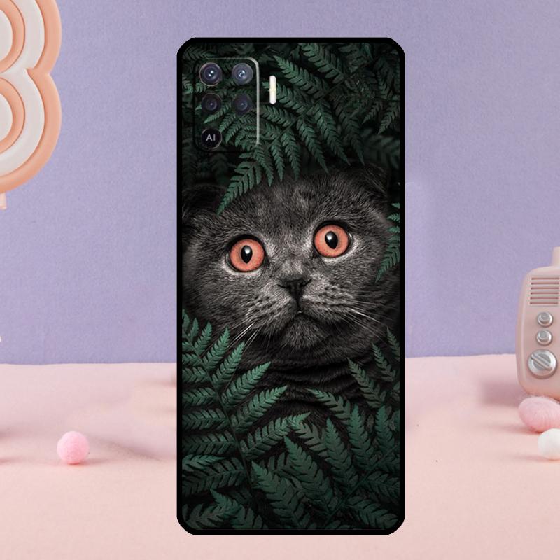 British Shorthair Cat Phone Case For Oppo A18 A38 A58 A78 A98 A74 A94 A54 A40 A60 A80 A16 A76 A96 A15 A57S A17 A77
