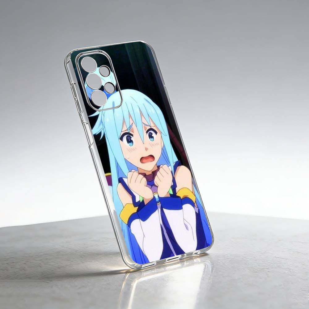 A-Aqua Аниме KonoSuba S-S Чехол для телефона Прозрачный Силиконовый Мягкий Для Samsung S25,S24,S21,S22,S23,S30,Ultra,S20,Plus,Fe