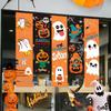Halloween Outdoor Decorations: Hanging Cloth with Pumpkin Lantern Prop and Banner for Spooky Atmosphere