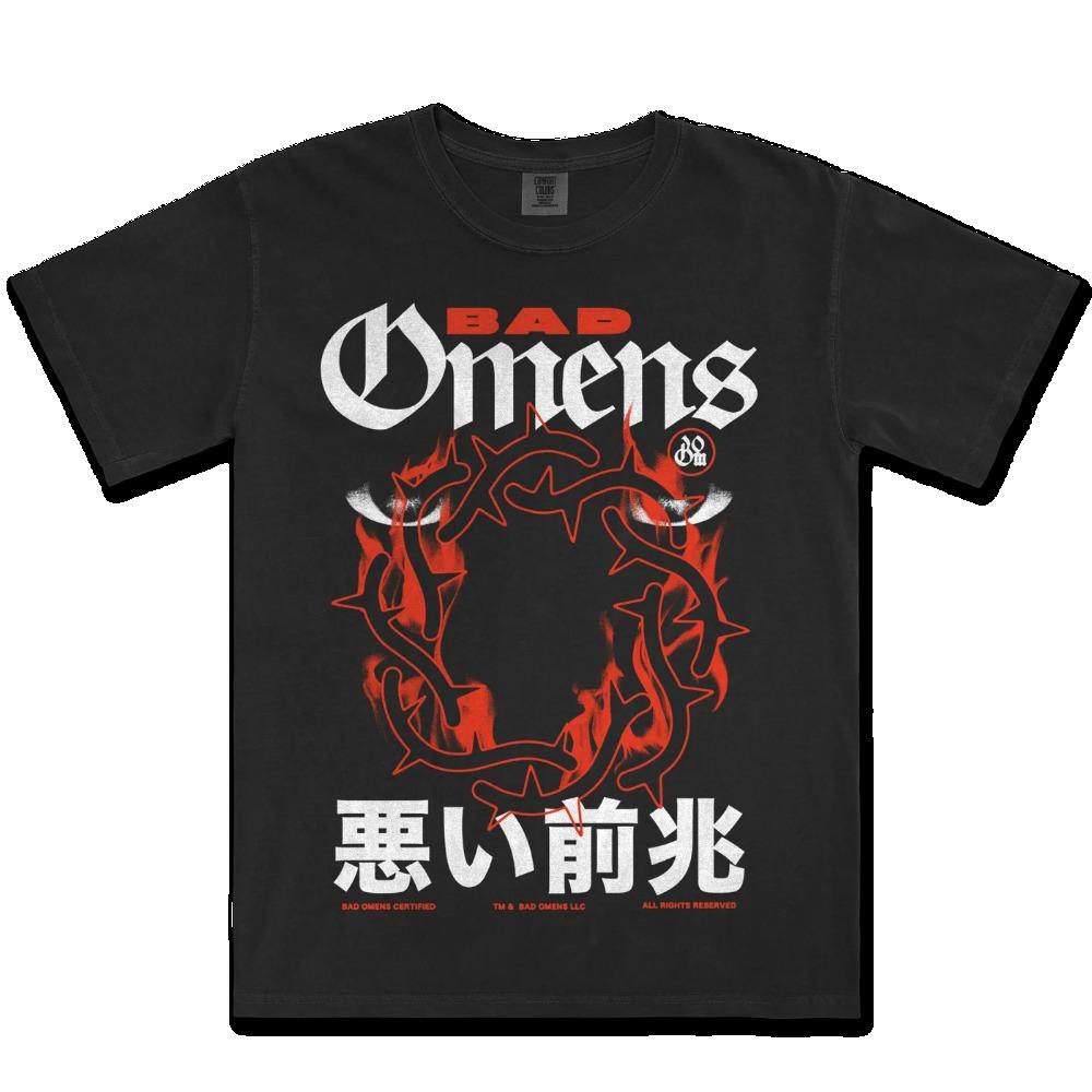 Американский европейский тренд группа мужская женская футболка Bad Omens оверсайз мужская женская унисекс с коротким рукавом Y2k топ футболки мужская одежда