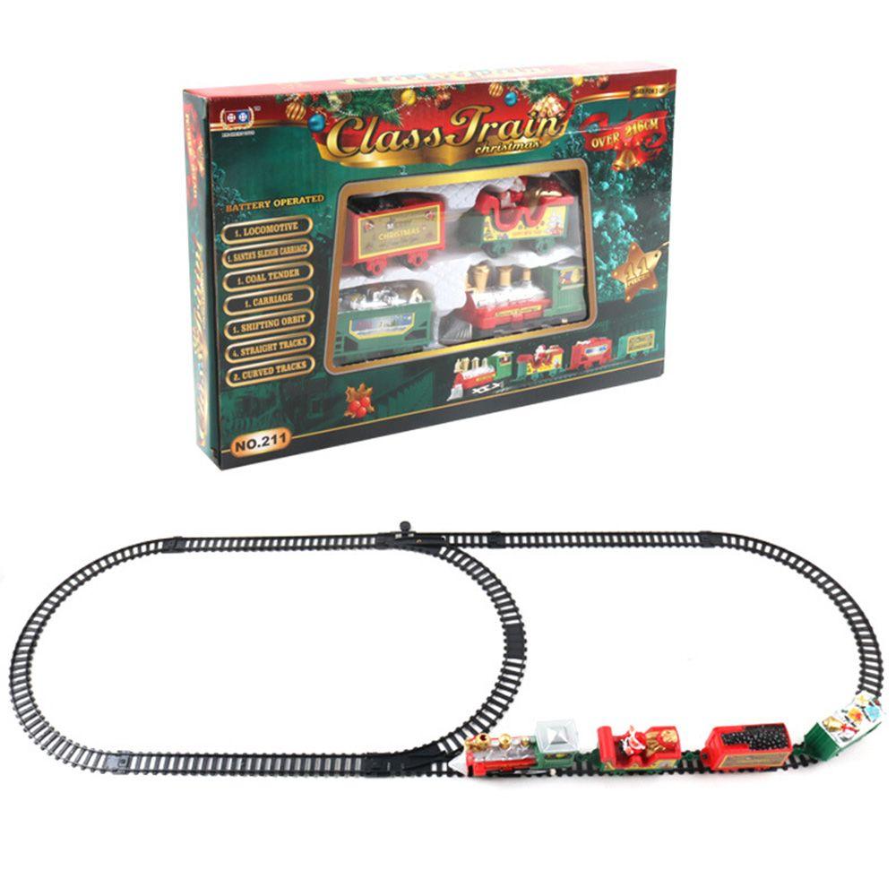 Decoration Children Gift Railway Trains Electric Train Christmas Toy Transportation Building Toys