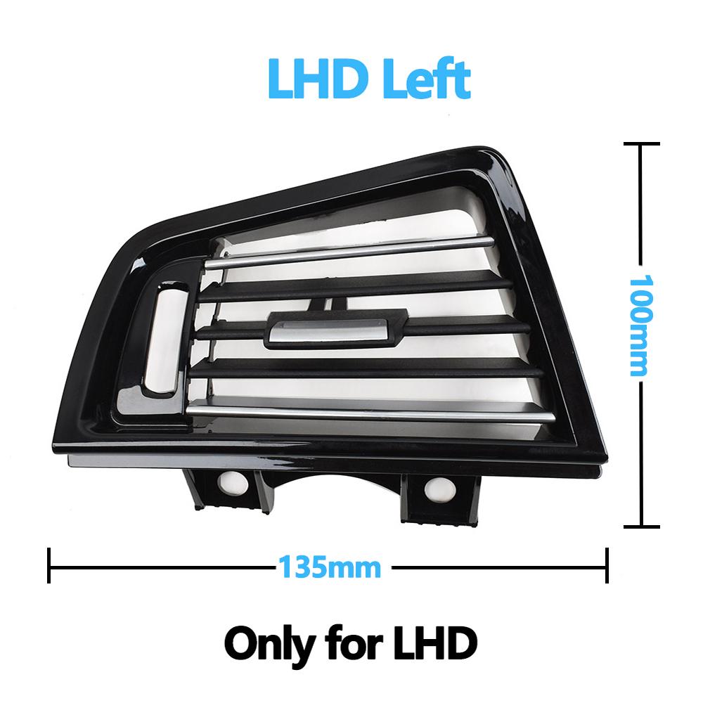 LHD RHD Piano Black Front Air Vents AC Outlet Panel Chrome For BMW 5 Series F10 F11 F18 520i 523i 525i 528i