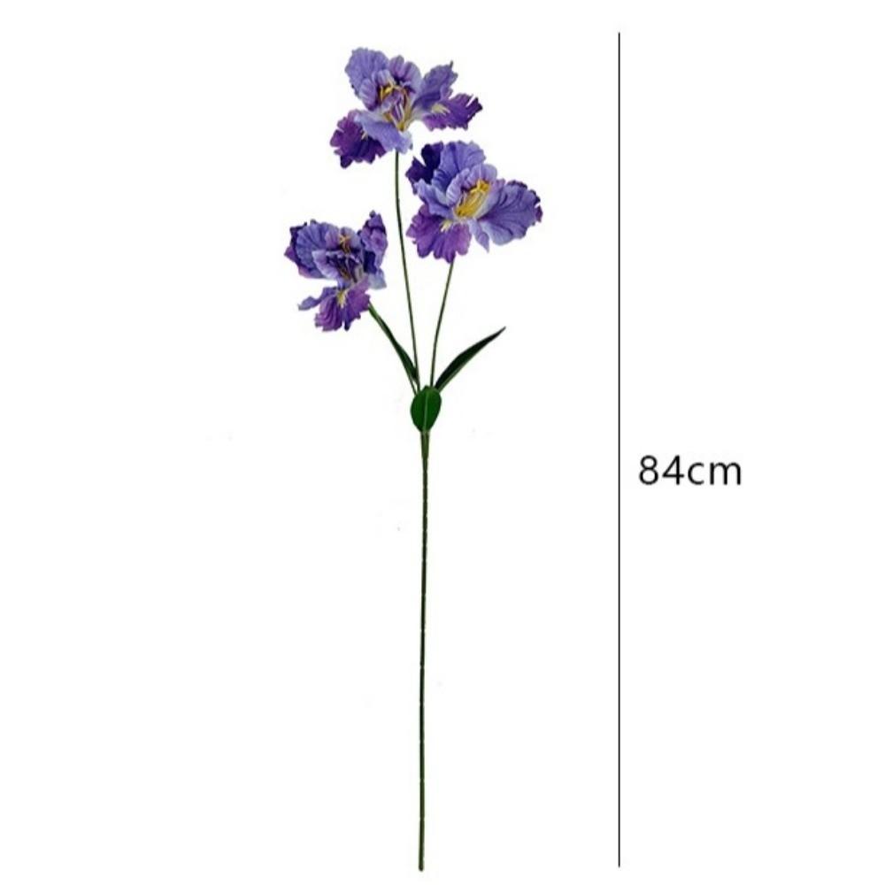 New Purple Artificial Iris Flowers Bouquet Floral Fake Flower Decorative Artificial Faux Plants Spring