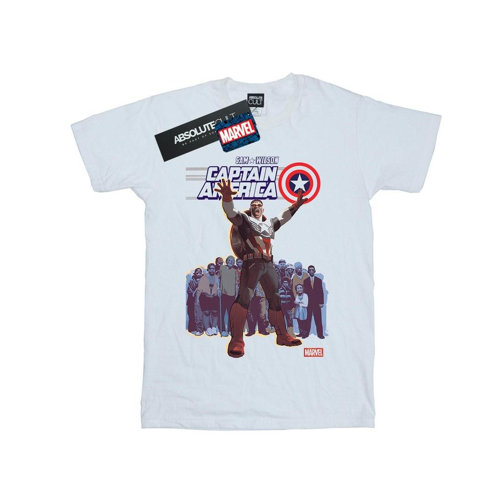 Marvel Mens Captain America Sam Wilson Cover T-Shirt
