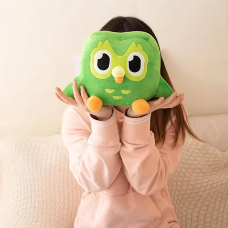 НОВАЯ Зеленая Плюшевая Игрушка Сова Duolingo Мягкая Набивная Игрушка Животное Плюшевая Игрушка Сова Duo Мультяшная Милая Кукла Подарок Для Малыша Ребенка Взрослого