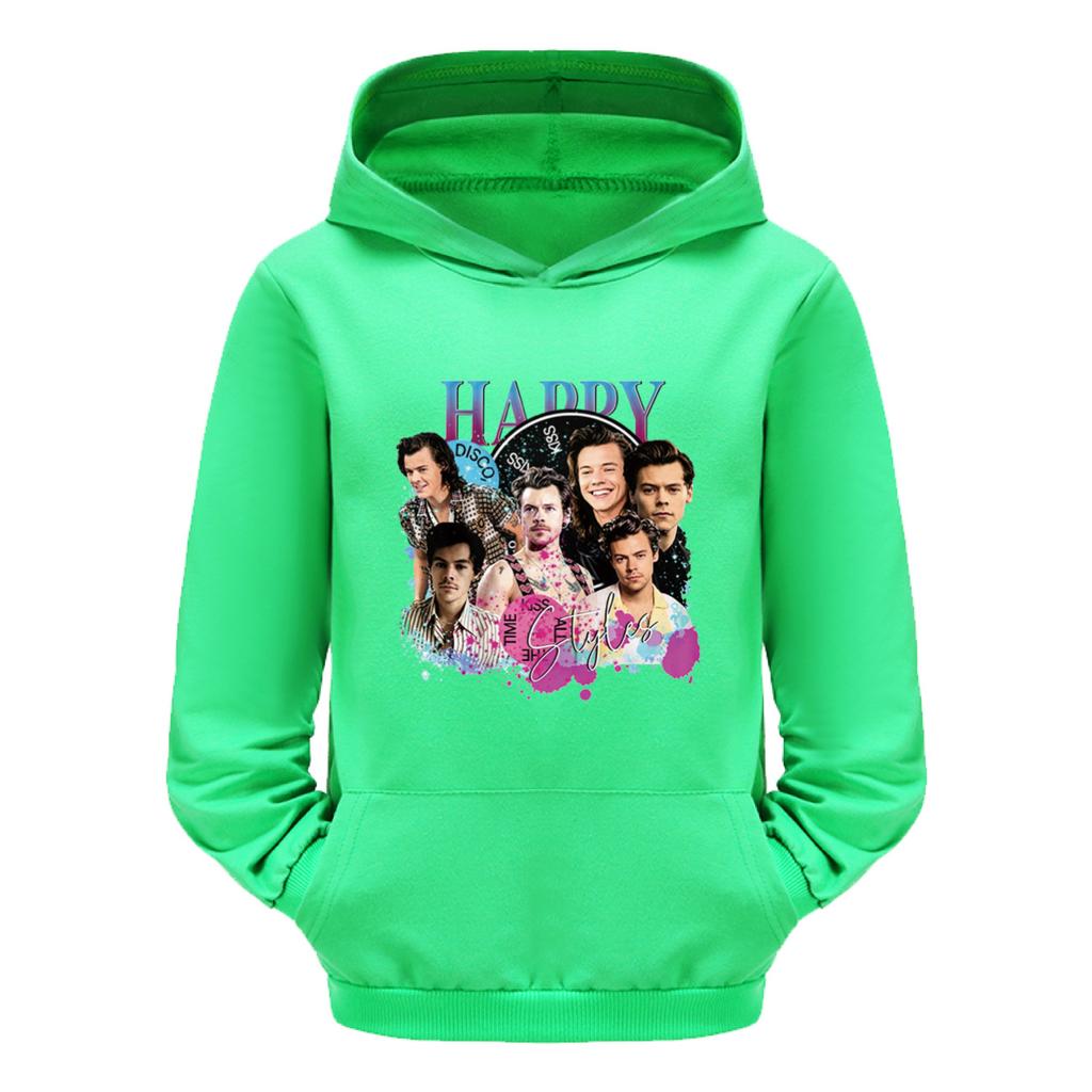 Harry Styles Kiss All The Time Album Pocket Hoodie Kids Cartoon Jumper Toddler Girls Vintage Harry Clothes Baby Boys Long Sleeve Sweatshirts