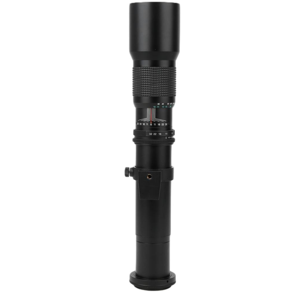 500mm F8F32 Manual Focus Telephoto with 2X Magnification Lens for Canon EFS Mount SLR(black )