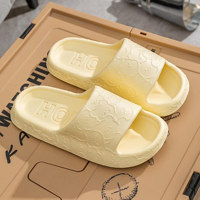 Summer home breathable eva stepping on shit slippers women's indoor home couple non-slip men's cool slippers