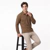 Pierre Cardin Men's Wool Blend Thickened Long-Sleeve Polo Shirt