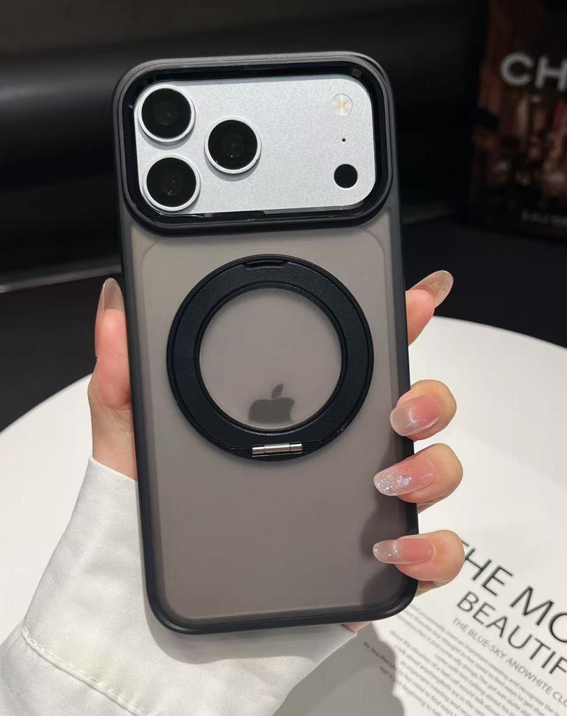 Применимо к Apple 18Pro броня 360 вращающийся магнитный держатель присоска чехол для мобильного телефона iPhone17 матовая кожа защитный чехол