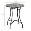 Round Mosaic Tabletop Garden Table - Grey/Black