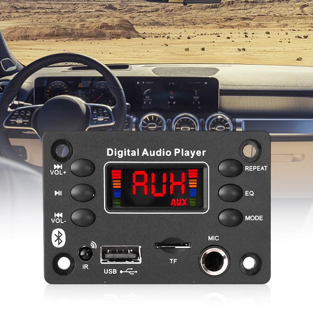 25 Вт MP3 Усилитель Bluetooth 5.0 DC 7-16 В Декодер Автомобильный MP3 Аудио Плеер с Радио Микрофоном Музыкальный Плеер Динамик