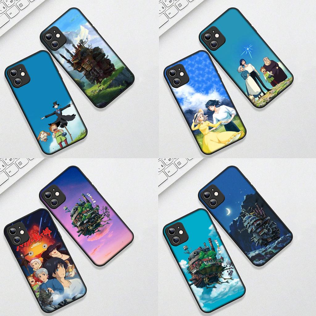 Для Samsung Galaxy S20 S22 S21 FE Ultra Plus A07 A17 A15 A16 A25 A57 A37 Чехол для телефона Howls Аниме Движущийся Мультяшный Замок