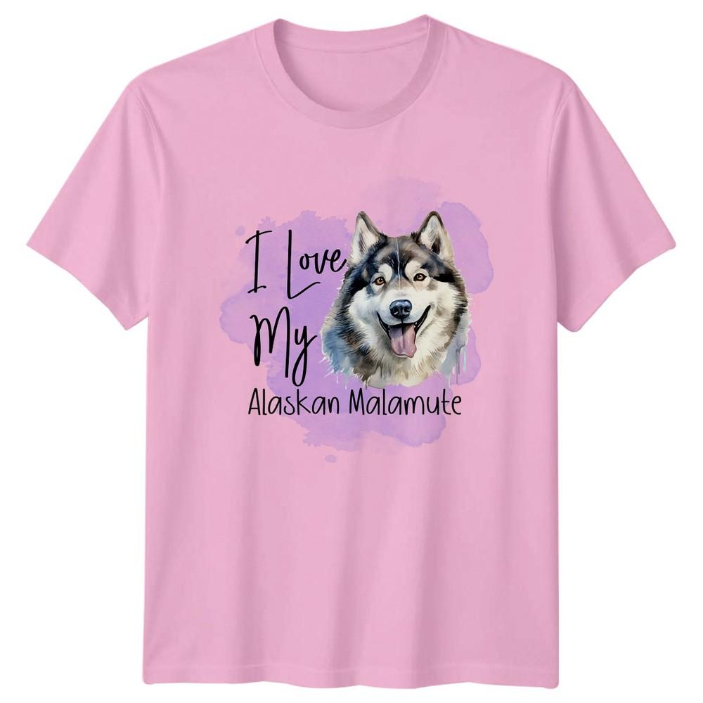 I Love My Alaskan Malamute Unisexs TShirt Alaskan Malamute Dog Owner