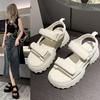 Platform Sports Sandals Women's Summer New Muffin Shoes Large Size Casual Beach Sandals Velcro Women's Shoes