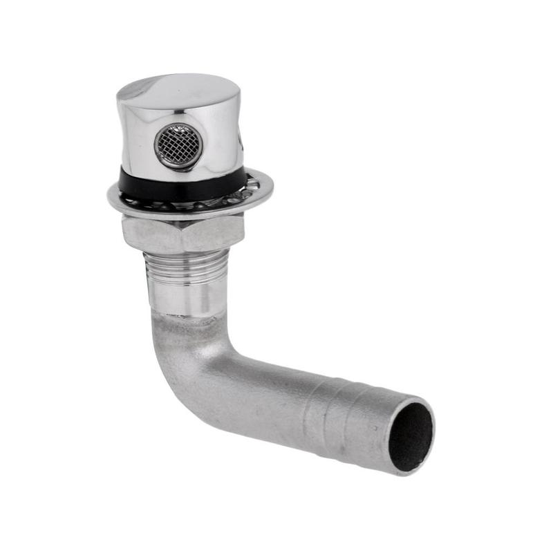 Stainless Steel 90° Bend Fuel Breather /5\\\" - Boat/ Truck/