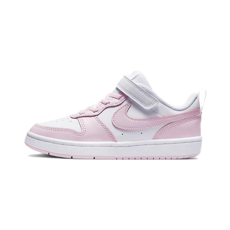Nike Court Borough Low 2 White Pink Foam PS Sneakers DQ0473-100