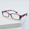 Unisex Vision Care Print Stripe Diopter Eyeglasses Retro Frame Reading Glasses Presbyopic Eyewear