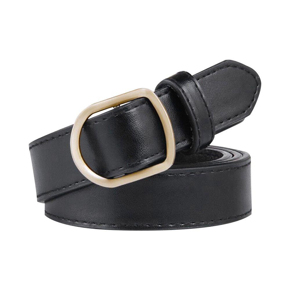 Мода Ретро Винтаж Кожаный Ремень Тонкий Пояс Брючный Ремень Платье Ремни Пряжка без отверстий Пояс