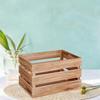 Wood Crate Desktop Fruit Organizer Decoration Rectangular Stackable Storage Basket Sundries Box for