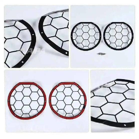 Car Headlight Metal Decoration Lamp Protective Cover for Suzuki Jimny 2019 Up Exterior Accessories
