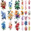 9Pcs Flower Temporary Tattoo Stickers For Women Body Art Fake Tattoo Sexy Rose Butterfly Peony Little Daisy Waterproof Tattoos