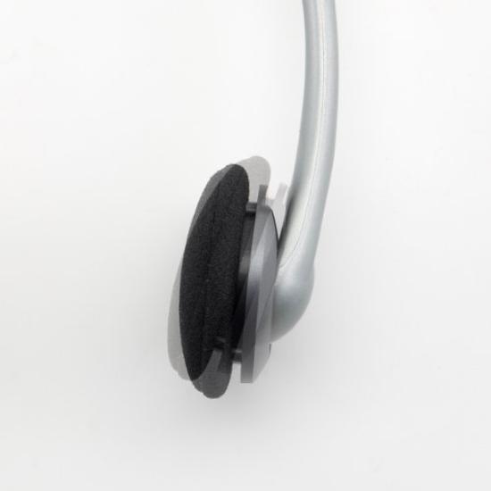 Sanwa Supply USB Wired Microphone Lightweight Compatible with Skype Zoom Teams Silver Headset/Headphones Non-Directional MM-HSUSB16SV