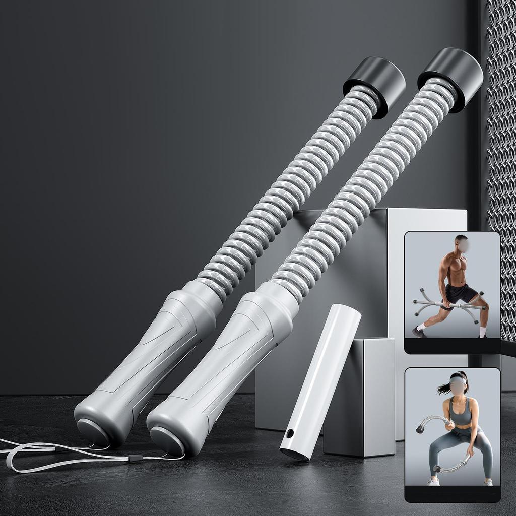 2x Cordless Battle Ropes Professional Gear Exercise Bar for Home Gym Workout