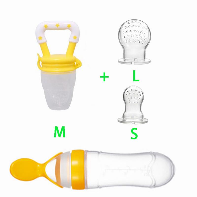 4Pcs/Set Baby Food Pacifier Toddler Nibbler Feeder Cup Boy Girl Fruit Vegetable Feeding Infant Newborn Nipple Soother Bottles