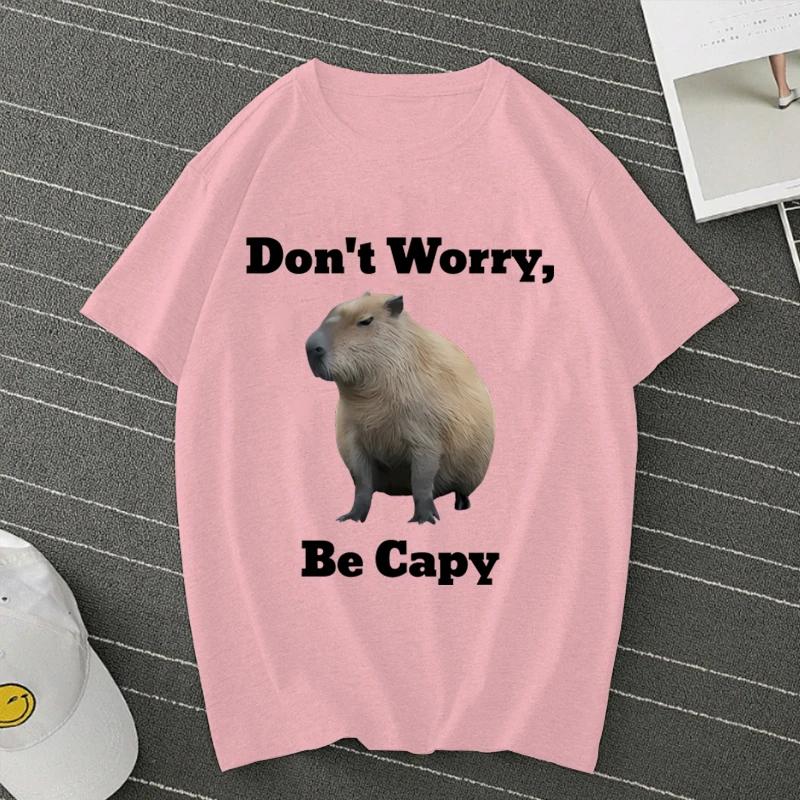 New model Dont Worry Be Capy Capybara T Shirts Unisex Unisexga Anime Tee Shirts Tshirts Unisex Clothing Unisex Yk