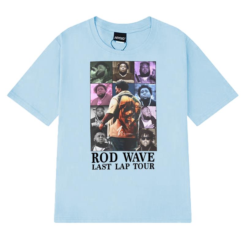 Hot Rapper Rod Wave world tour 2025 Graphic T shirts Unisex Women vintage Hip Hop streetwear Unisex Cotton short sleeve Tshirts