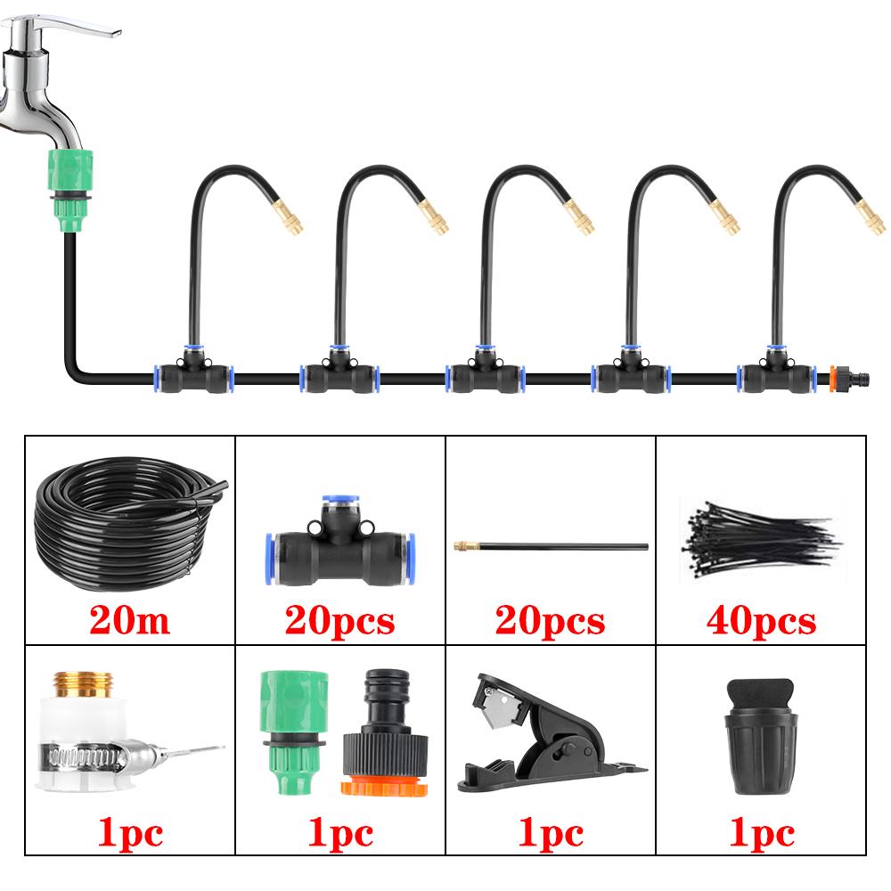 Автоматическая система полива с распылителем, электрический распылитель, садовые цветы, растения, универсальный инструмент для полива, набор 5 м/20 м