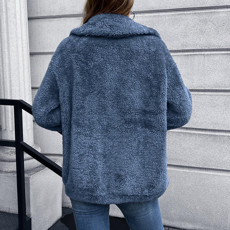 Осень-зима двухсторонние плюшевые короткие куртки однобортный кардиган куртка топ для женщин