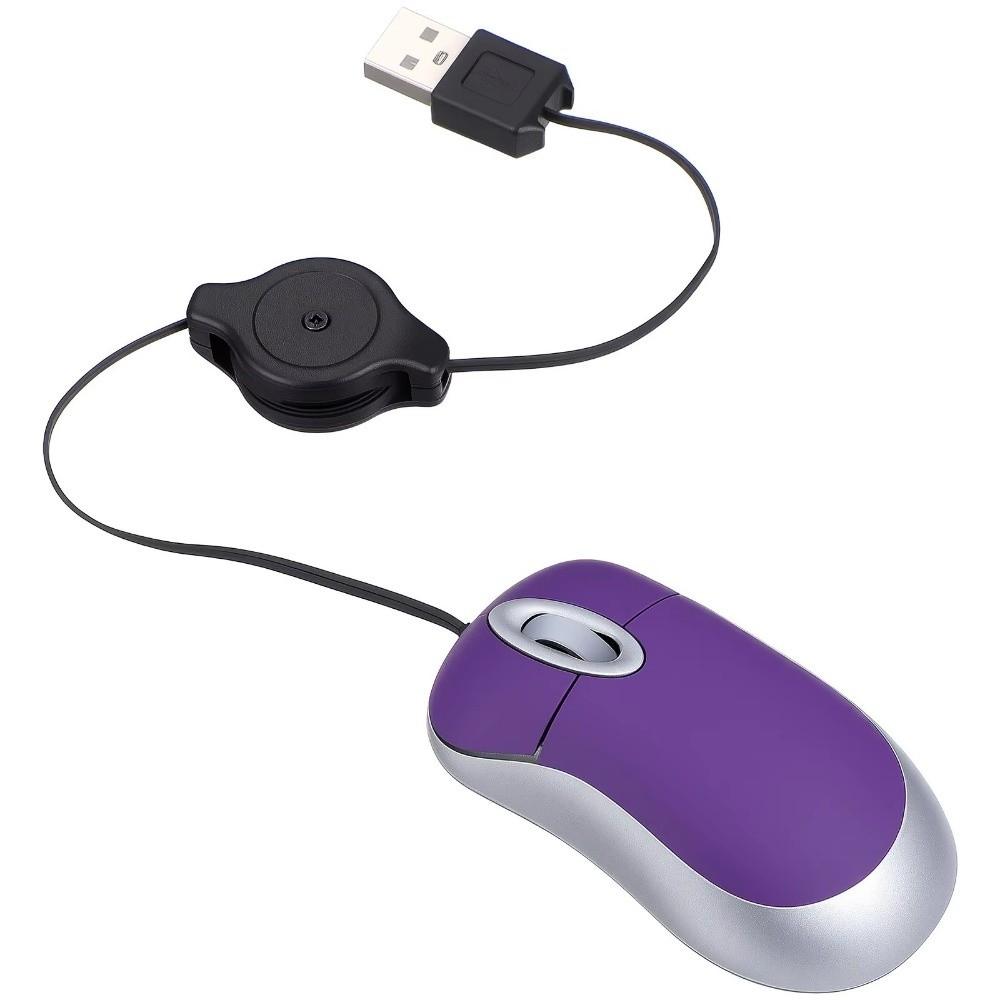 Lightweight USB Wired Mouse Portable Computer Mice Mini mini Retractable Mouse Office Use