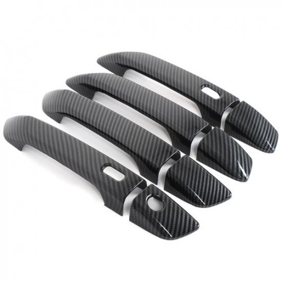 Carbon Fiber ABS Outer Door Handle Sticker Trim For Mazda BT50 +/Isuzu D-MAX