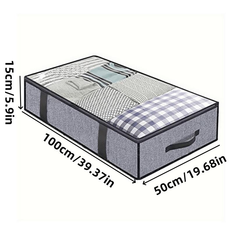 2PCS Household Bed Bottom Storage Box Collapsible Non-Woven Clothing Quilt Toy Blanket Storage Box Storage Bag