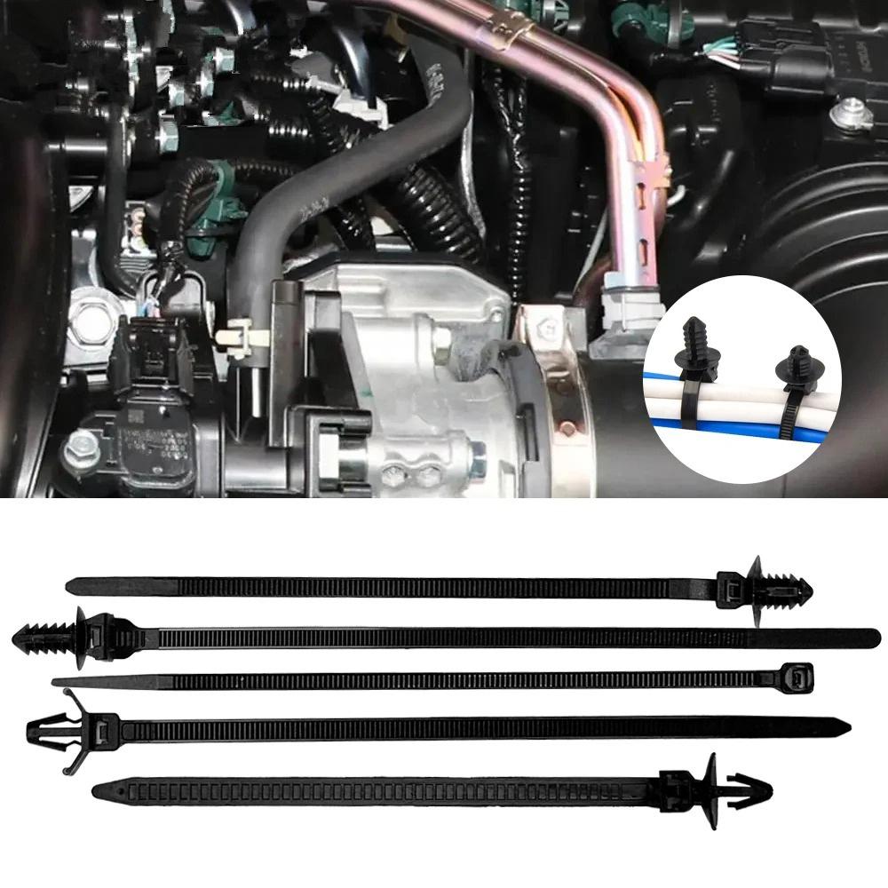 160pcs Car Wire Harness Fastener Tie Wrap Cable  Clips Cable Ties