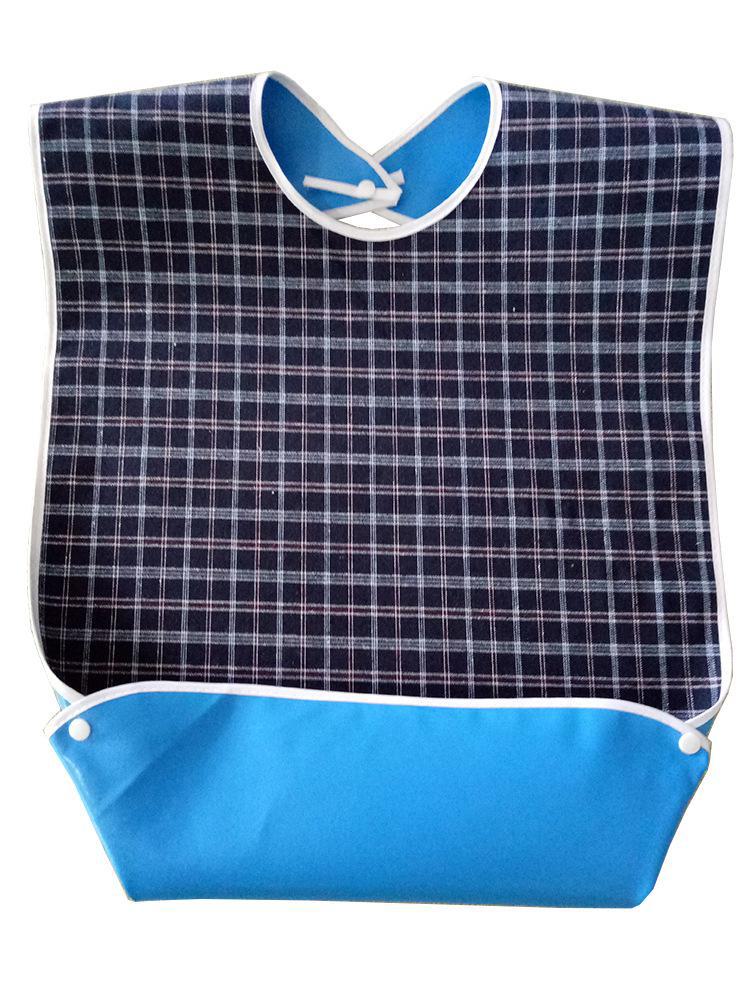 Водонепроницаемый клетчатый нагрудник для взрослых - герметичный, очень большой, устойчивый к пятнам, для столовой для пожилых людей
