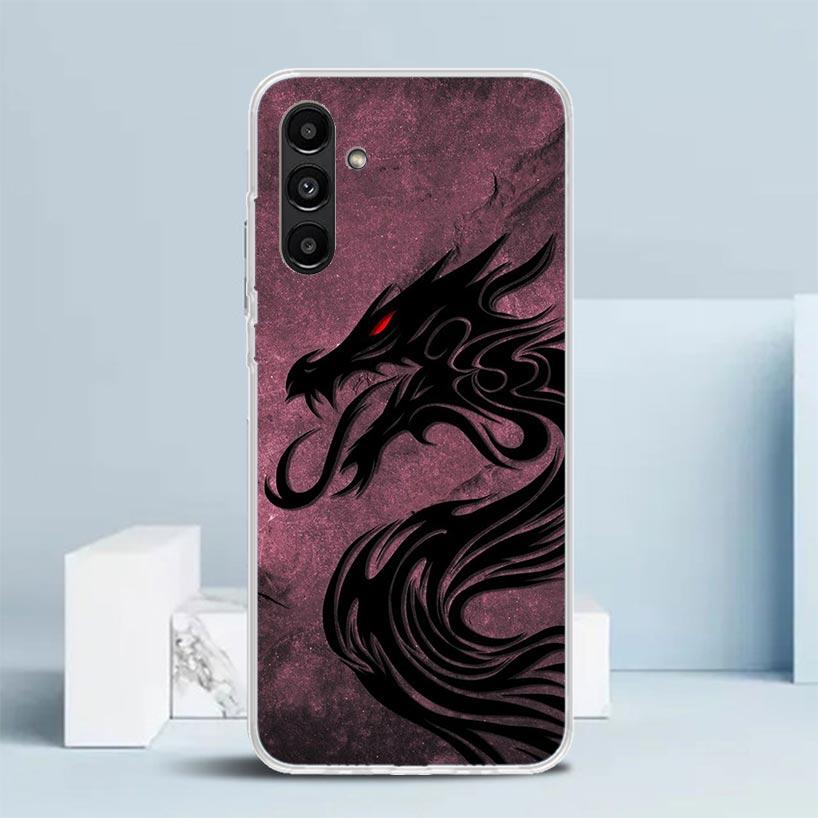 Японский Темный Дракон Татуировка Чехол для Телефона Для Samsung Galaxy A17 A37 A57 A16 A15 A14 A13 A56 A55 A54 A53 A36 A35 A34 A33 A26 A25 A2