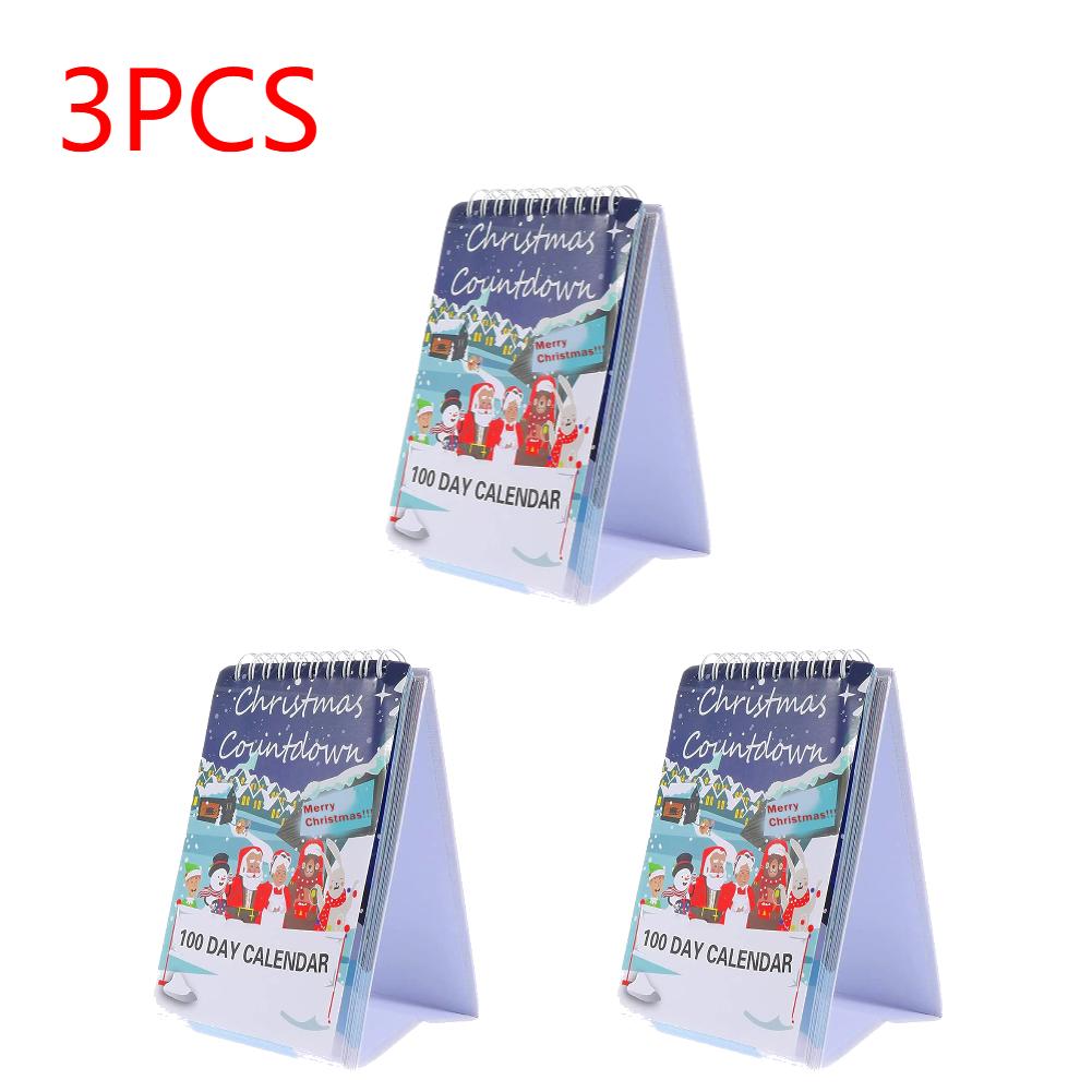 2025 100 Day Christmas Countdown Calendar Desktop Advent Calendar for Xmas Home Office Desk Tear Off New Year Countdown Calendar