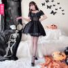 Dark dress, Yamamoto-style, cool and edgy, gothic, little devil, bunny costume, bunny girl, Halloween outfit DS Sexy