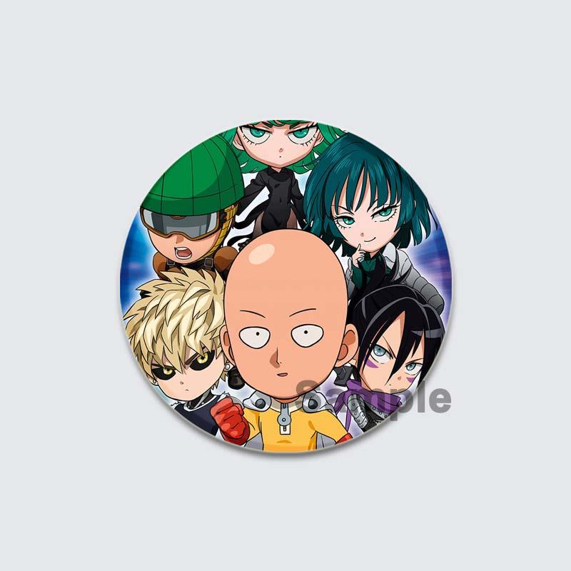 32/44/58 мм Сайтама круглая мультяшная фигурка брошь One Punch Man аниме значки косплей значок нагрудное украшение сумка одежда ювелирные изделия аксессуары подарки