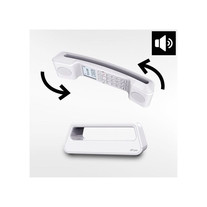 Téléphone fixe sans fil dect - alcatel - epure iconic - design vintage - grand écran - mains libres