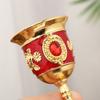 Anti-break Spirits Cup Zinc Zinc Zinc Alloy Liquor Cup Elegant Medieval Rose Embossed Goblet  Countertop